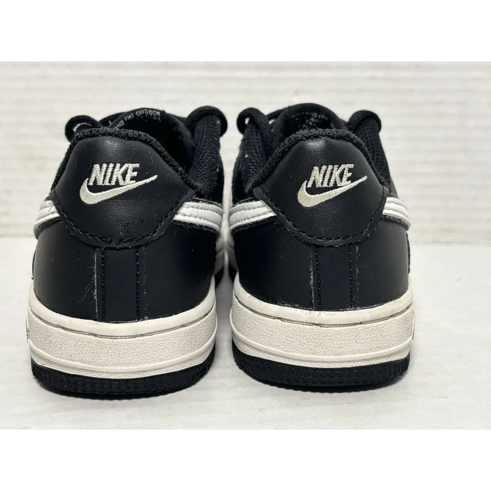 Nike Air Force 1 Black White Panda Basketball Shoes DV1623-001 Toddler Size 11.5
